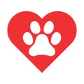 I love my dog icon, print symbol isoalted on white background. Cute graphic, vector illustration Royalty Free Stock Photo