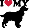 I love my English Springer Spaniel silhouette