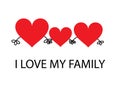 I love my family single kid Royalty Free Stock Photo