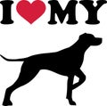 I love my german shorthaired pointer silhouette