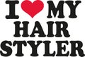 I love my hair styler Royalty Free Stock Photo