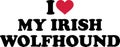 I love my Irish Wolfhound Royalty Free Stock Photo