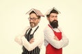 I love my job. housewife men cooking. Culinary ingredient. menu planning. happy chef team in apron. bearded men with