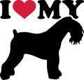 I love my Kerry Blue Terrier silhouette