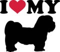 I love my Lhasa Apso silhouette