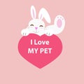 I love my pet vector Royalty Free Stock Photo