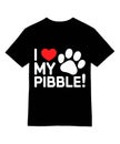 I Love My Pibble T-Shirt Royalty Free Stock Photo