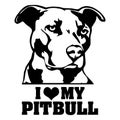 I love my pitbull tshirt design vector