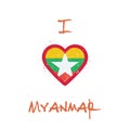 I love Myanmar t-shirt design.