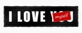 I love myself - slogan on embroidery. Fashion typography for girls t-shirt. Graphics design for apparel, patch, sticker. Vector.