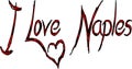 I Love Naples text sign illustration