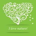 I love nature heart tree symbol