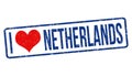 I love Netherlands grunge rubber stamp