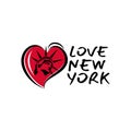 i love new york, Concept with Statue of Liberty. Good for scrap booking, posters, textiles, gifts, travel sets Royalty Free Stock Photo