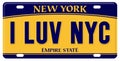 I Love New York License Plate