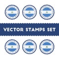 I Love Nicaragua vector stamps set.