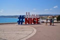 I Love Nice sign, Nice, South of France summer