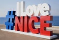 I Love NICE sign Royalty Free Stock Photo
