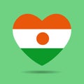 I love Niger ,Niger flag heart vector illustration
