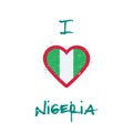 I love Nigeria t-shirt design.