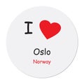 I love norway on white Royalty Free Stock Photo