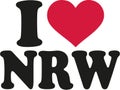 I love NRW german Royalty Free Stock Photo