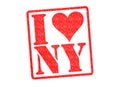 I LOVE NY Rubber Stamp Royalty Free Stock Photo