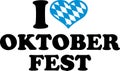 I love Oktoberfest bavarian heart