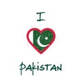 I love Pakistan t-shirt design.