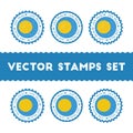 I Love Palau vector stamps set.