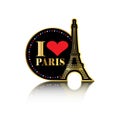 I Love Paris Gold Label Royalty Free Stock Photo
