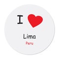 I love peru on white Royalty Free Stock Photo