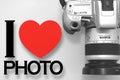 I love photo with camera Royalty Free Stock Photo