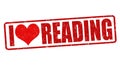 I love reading sign or stamp Royalty Free Stock Photo