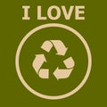 I love recycling graphic Royalty Free Stock Photo