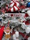 I Love Santa sign on Christmas tree Royalty Free Stock Photo