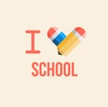 I love school, back to school illustration Royalty Free Stock Photo
