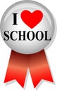 I Love School Button/eps Royalty Free Stock Photo