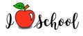 I love school poster with apple