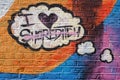 I love Shoreditch on a brick wall Royalty Free Stock Photo