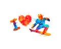 I love snowboard. Symbol of splash paint