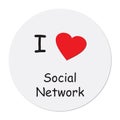 I love social network on white Royalty Free Stock Photo