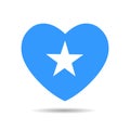I love Somalia, Somalia flag heart vector illustration isolated on white background
