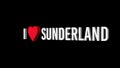 I love Sunderland. Text and heart 3d. Alpha channel