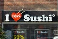 I Love Sushi sign above the restaurant in woerden