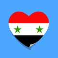 I love Syria flag heart Royalty Free Stock Photo