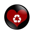 I Love To Recycle button