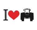 I love tractor symbol Royalty Free Stock Photo