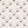 I Love Trading vector Heart with candlestick Chart colored seamless pattern Royalty Free Stock Photo