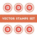 I Love Tunisia vector stamps set.